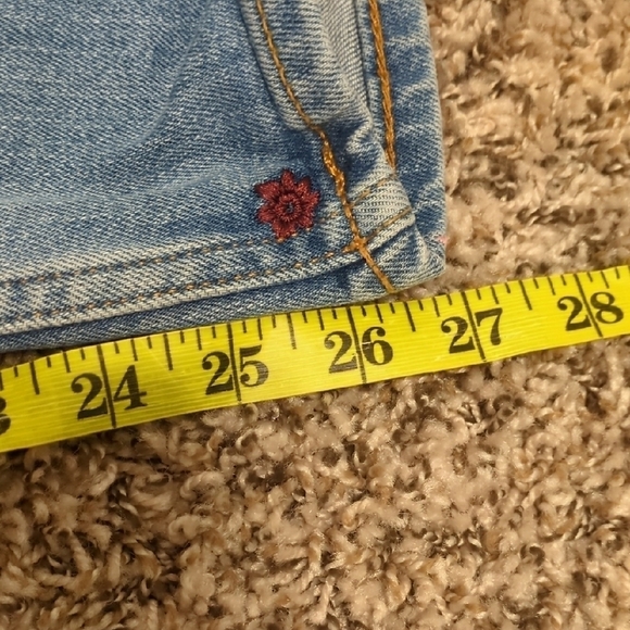 Espirit edc denim & dry goods light blue floral embroidered slim boyfriend jeans - Picture 12 of 12